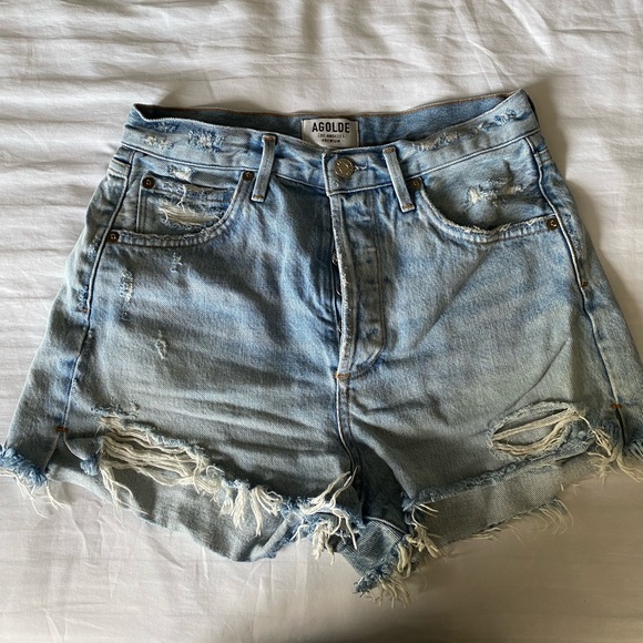 Agolde denim shorts worn once
